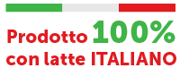 prodotto 100% con latte italiano